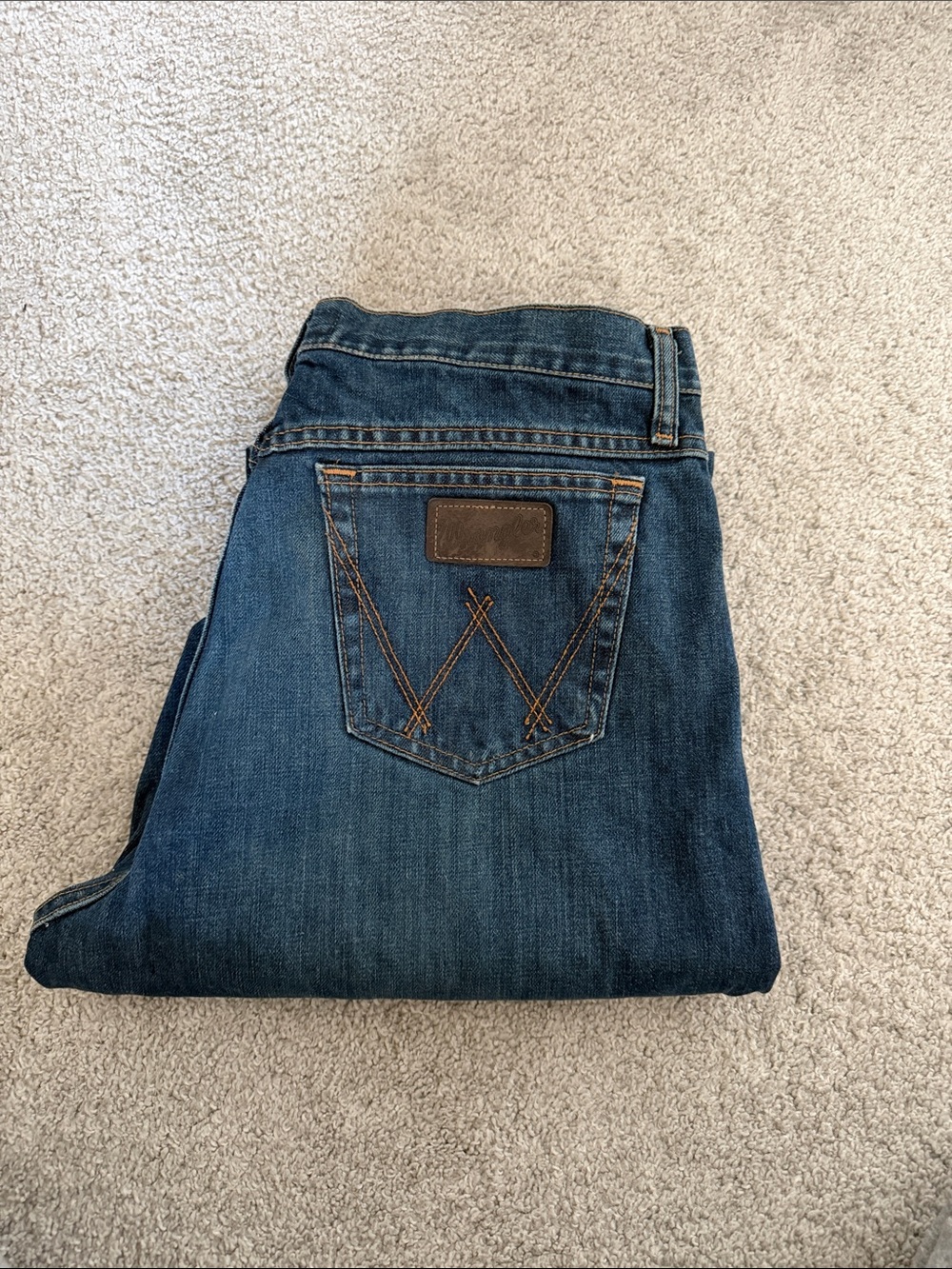 Men’s Wrangler Dark Blue Denim Jeans